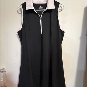 Soothfeel Black and White Sleeveless Dress